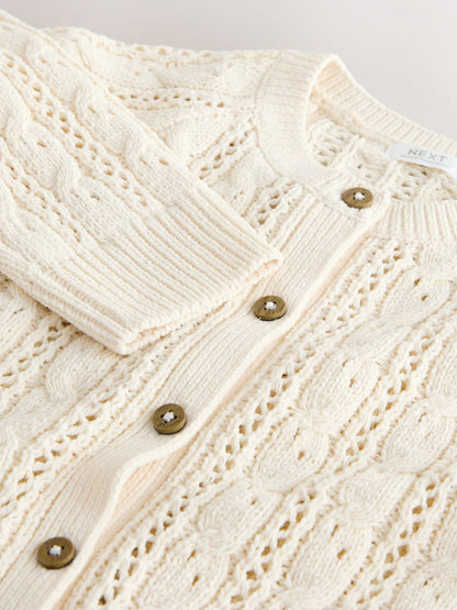 Ecru Cable Cardigan (3mths-7yrs) - image 8