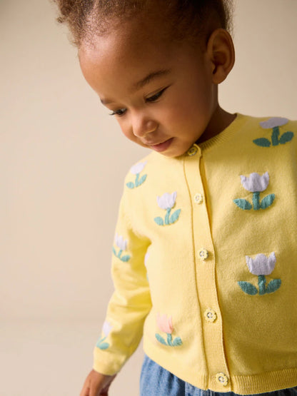 Yellow Tulip Cardigan (3mths-10yrs)