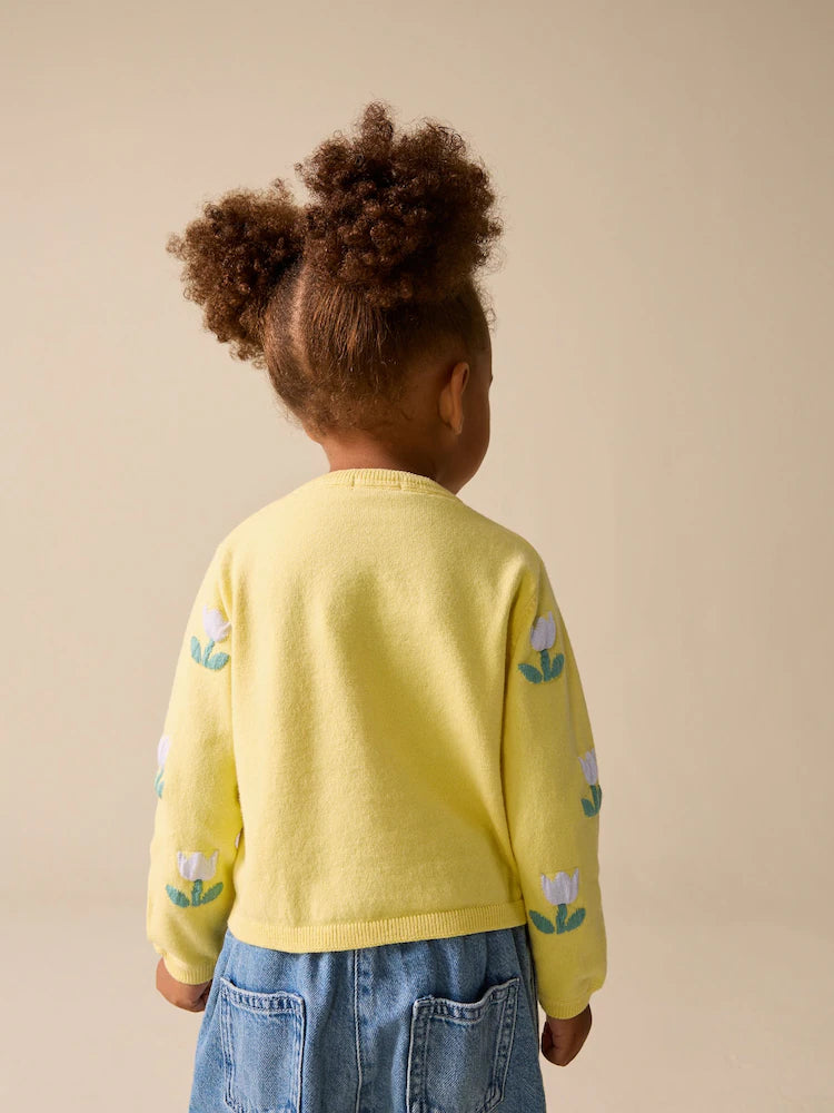 Yellow Tulip Cardigan (3mths-10yrs)