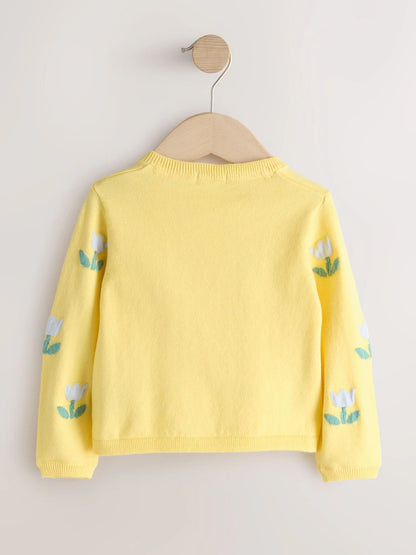 Yellow Tulip Cardigan (3mths-10yrs)