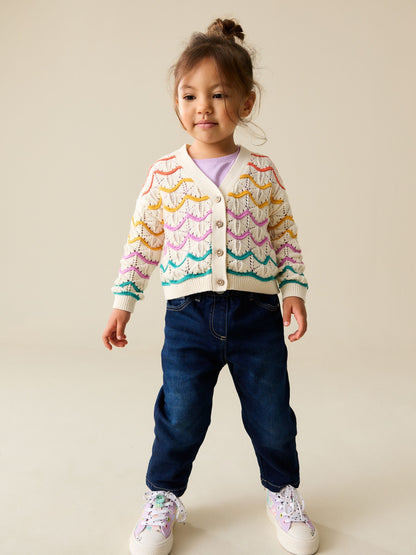 Rainbow Wavy V-Neck Cardigan (3mths-7yrs) image 2