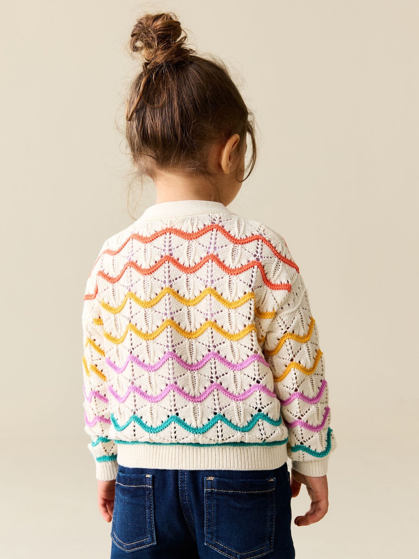 Rainbow Wavy V-Neck Cardigan (3mths-7yrs) image 3