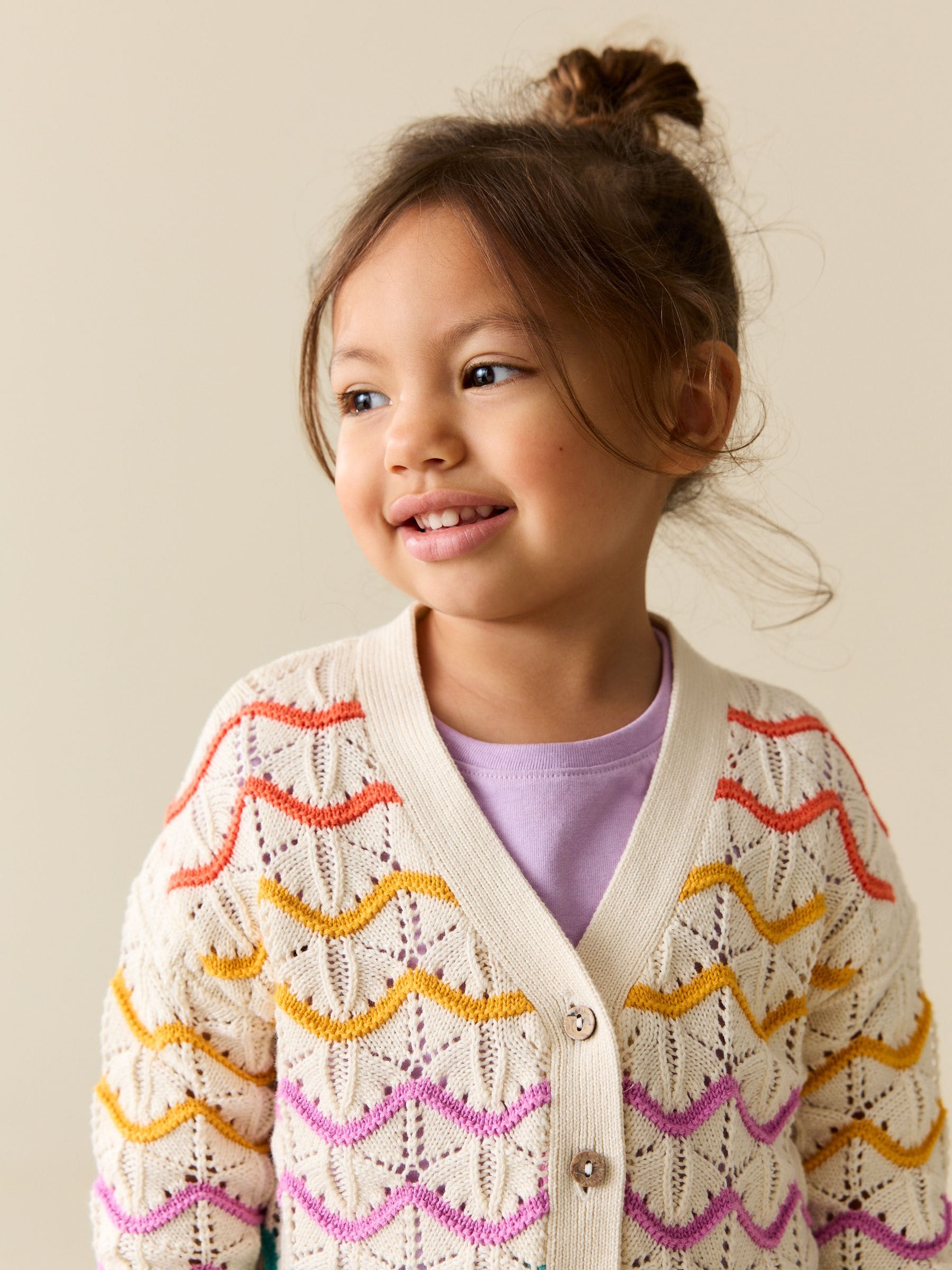 Rainbow Wavy V-Neck Cardigan (3mths-7yrs) image 4