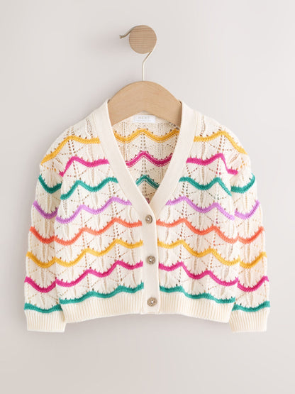 Rainbow Wavy V-Neck Cardigan (3mths-7yrs) image 5