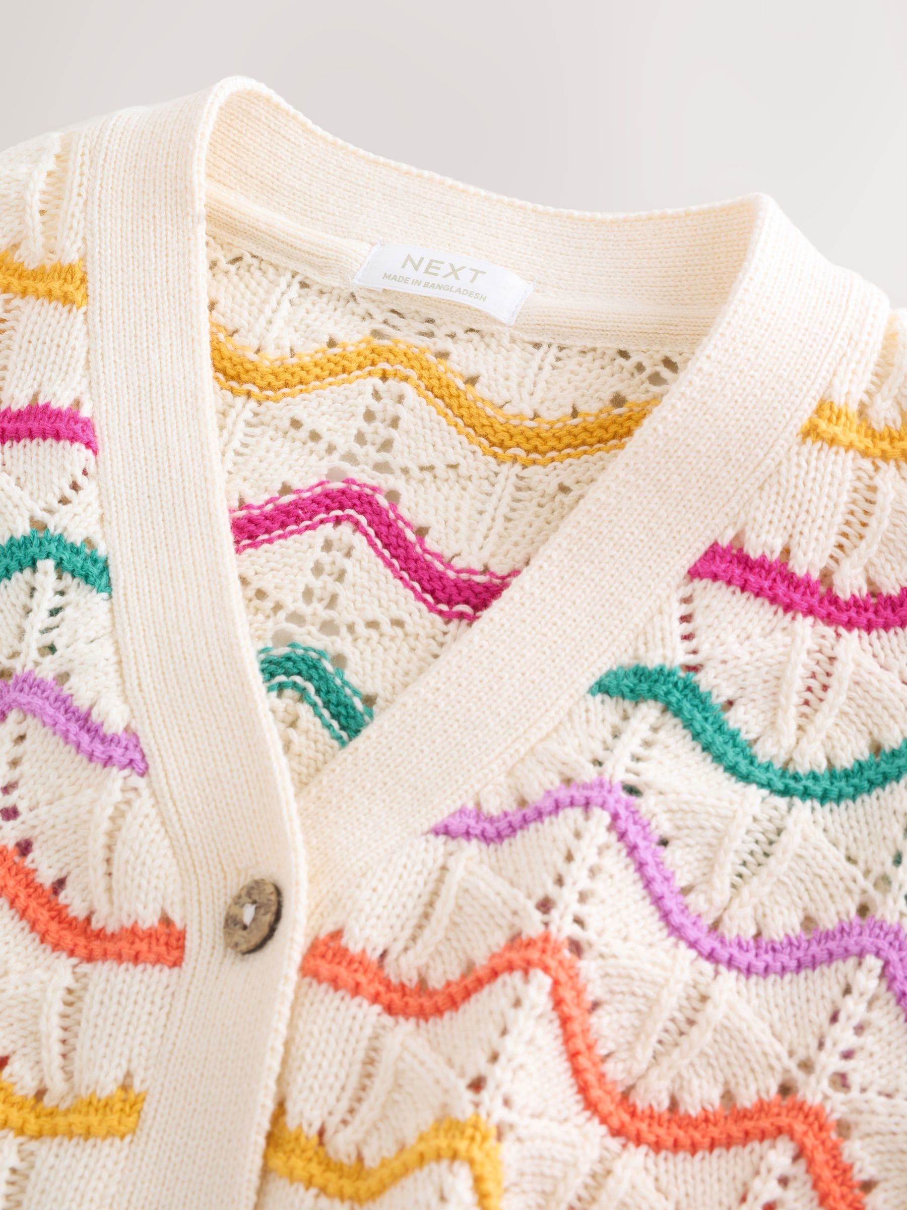 Rainbow Wavy V-Neck Cardigan (3mths-7yrs) image 7