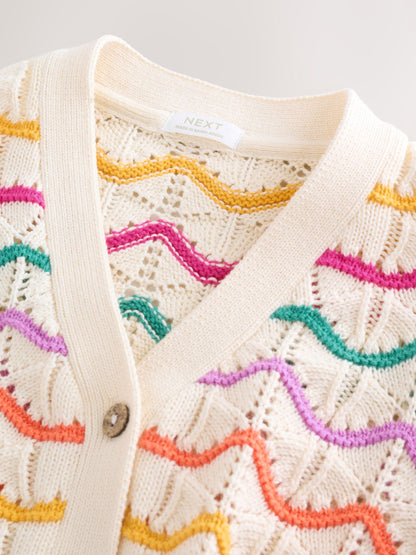 Rainbow Wavy V-Neck Cardigan (3mths-7yrs) image 7