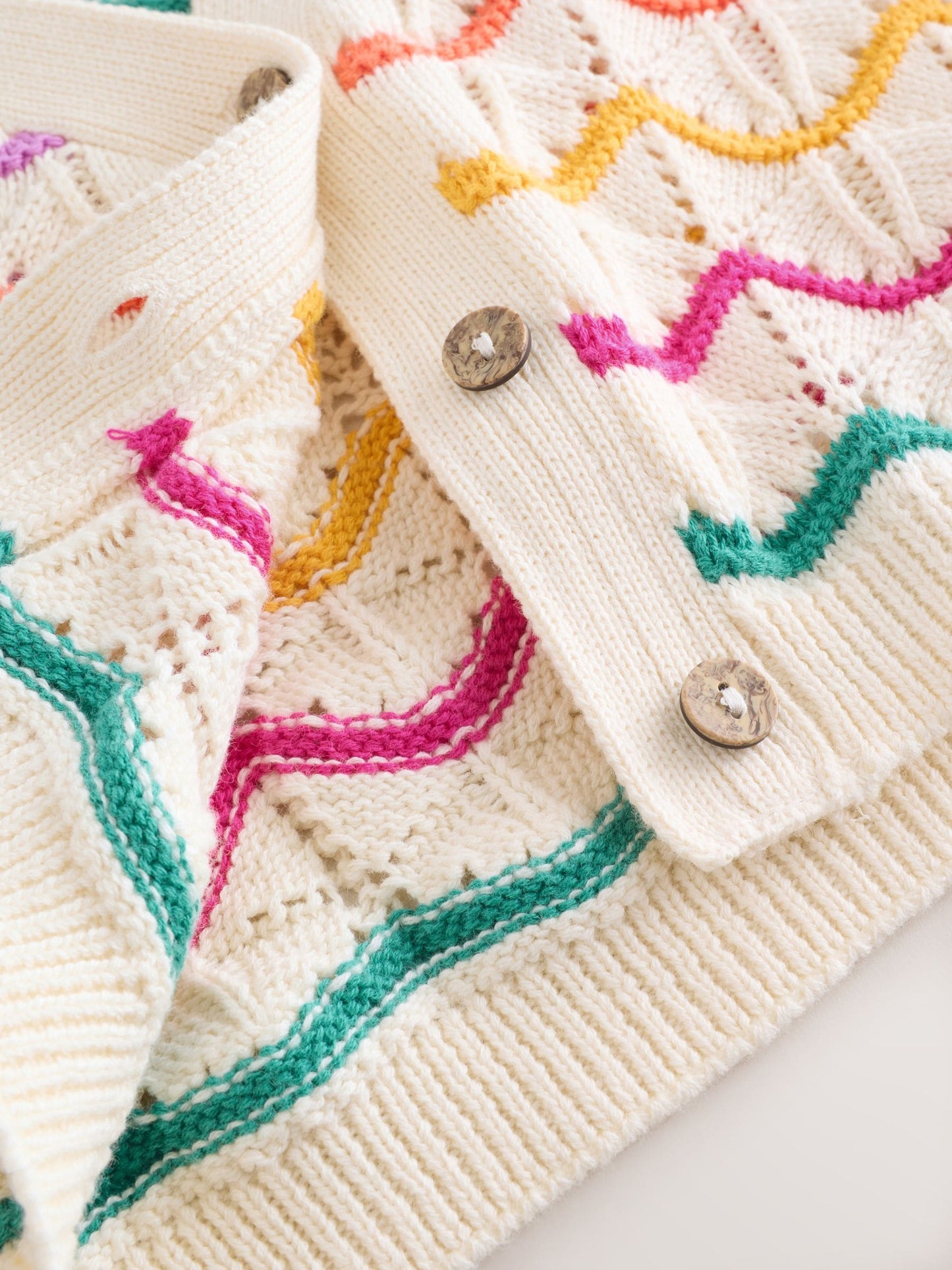 Rainbow Wavy V-Neck Cardigan (3mths-7yrs) image 8