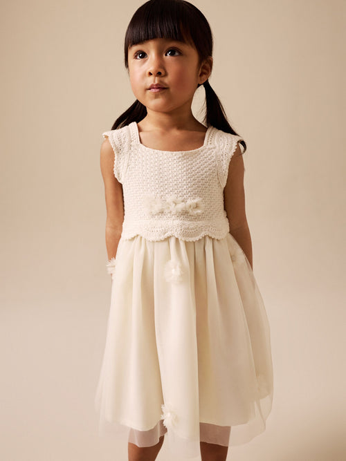 Dsiney Kidz - Ecru Occasion Flower Dress (3mths-10yrs) image 1
