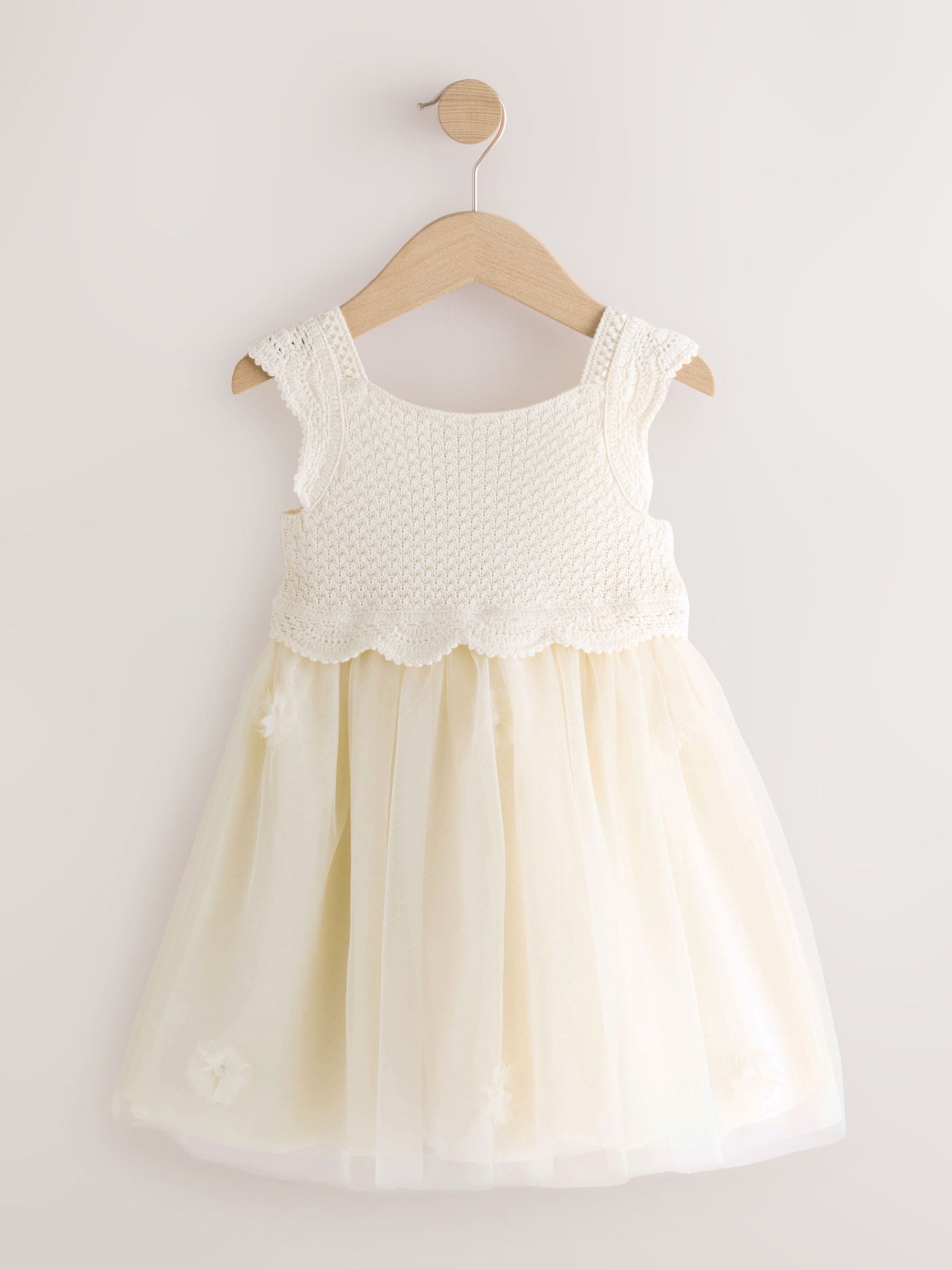 Ecru Occasion Flower Dress (3mths-10yrs) image 5