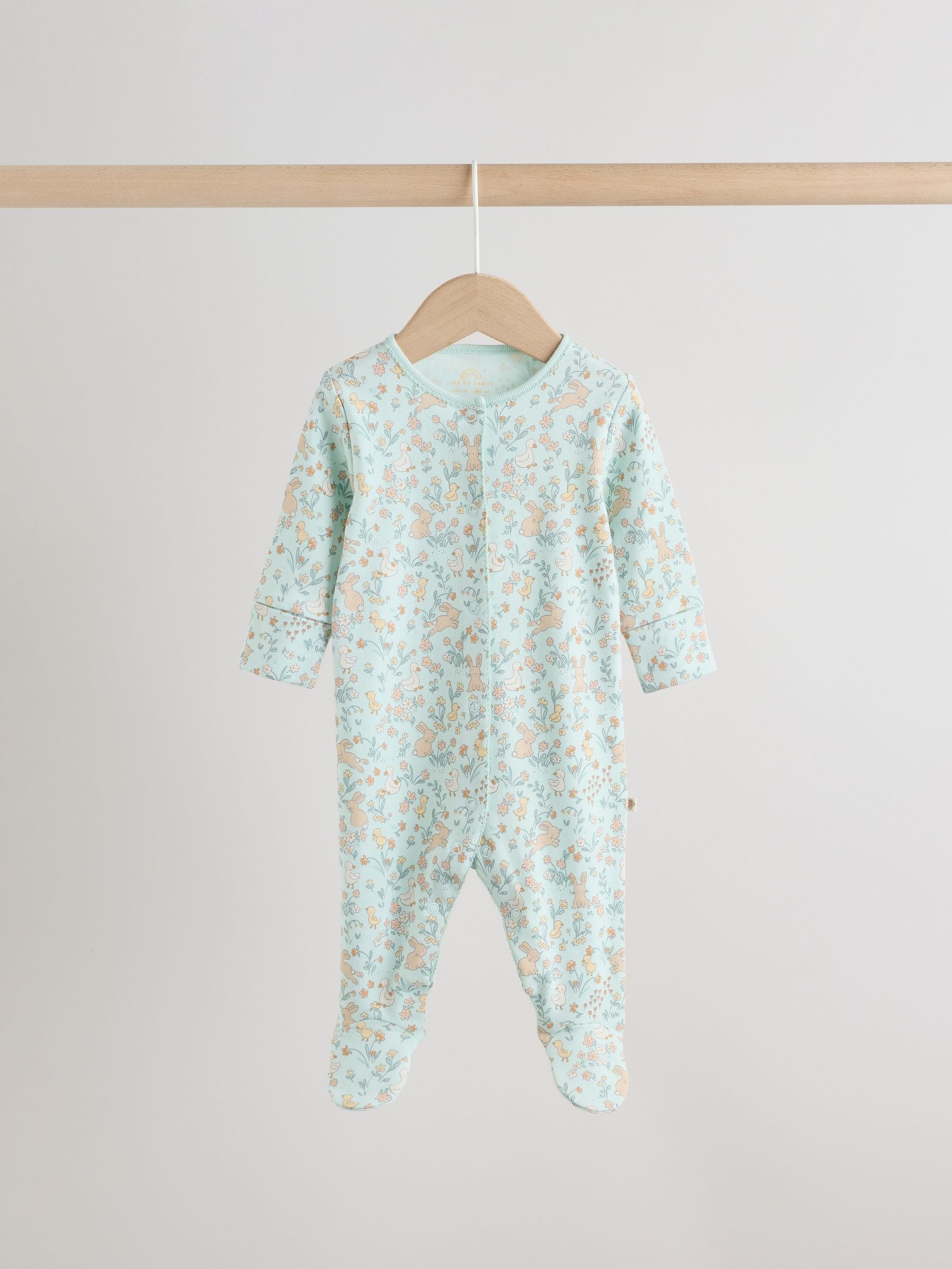 Yellow Baby Sleepsuits 3 Pack image 9