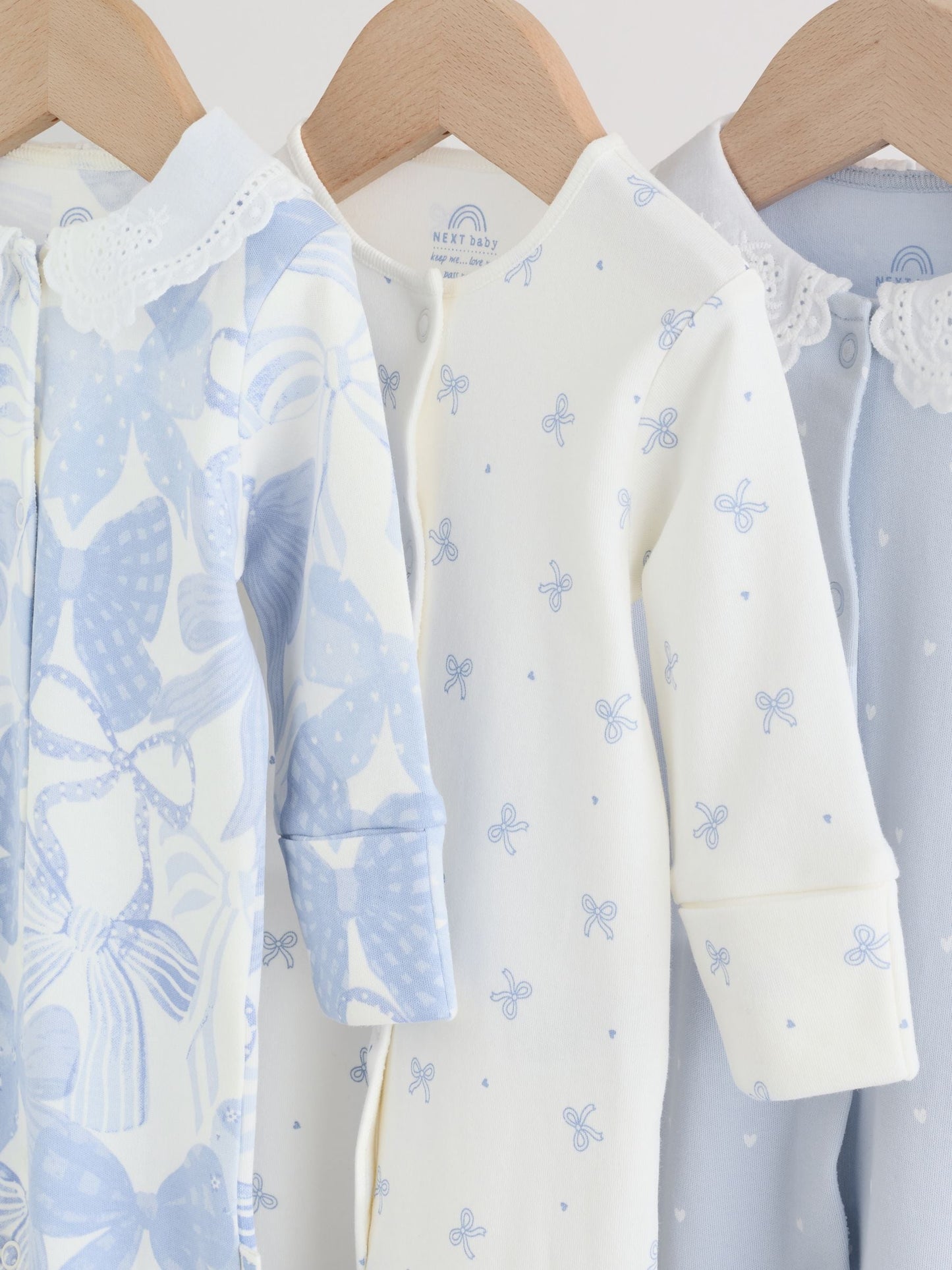 Blue Baby Sleepsuits 3 Pack (0mths-2yrs) image 5