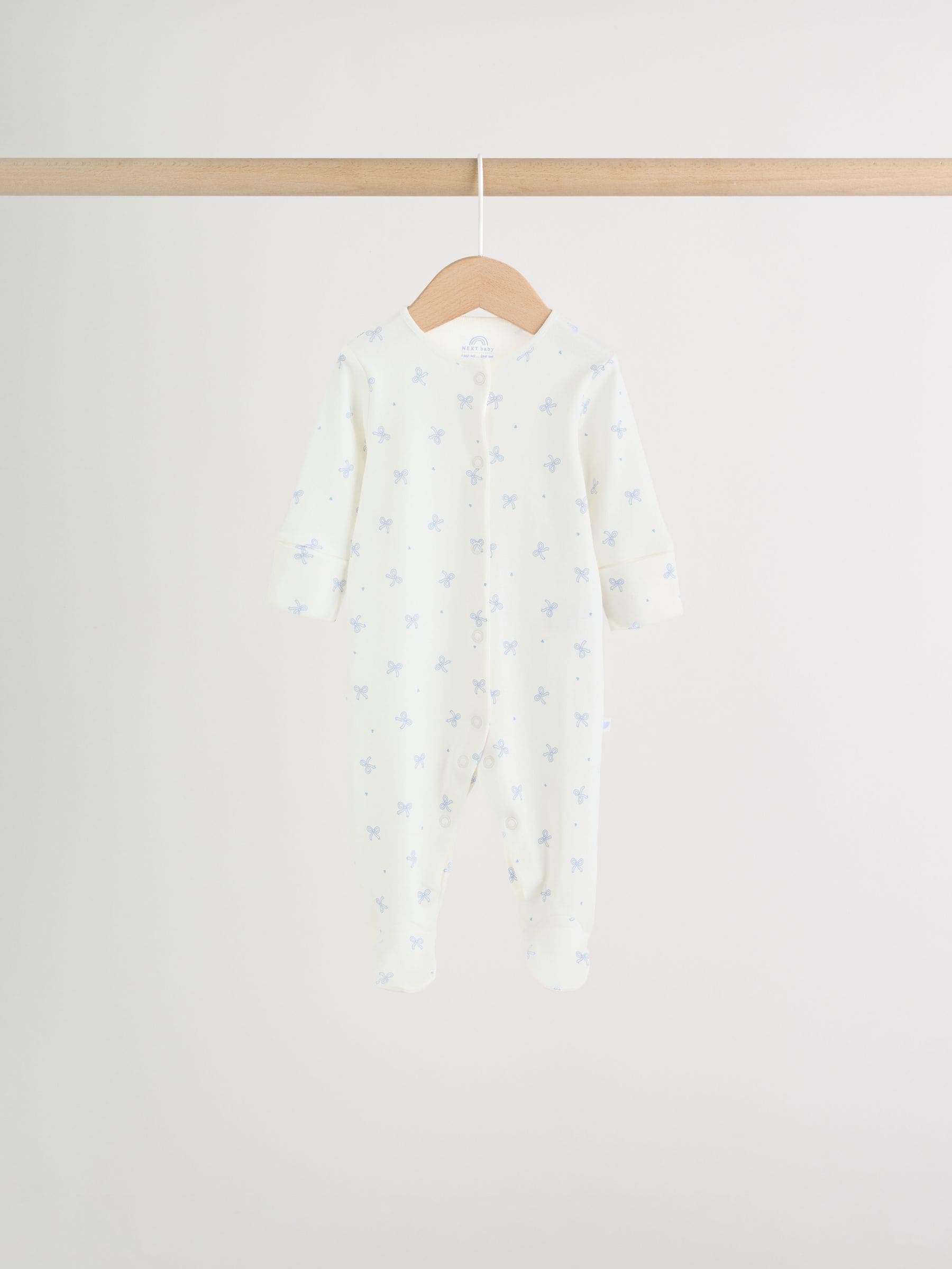Blue Baby Sleepsuits 3 Pack (0mths-2yrs) image 4