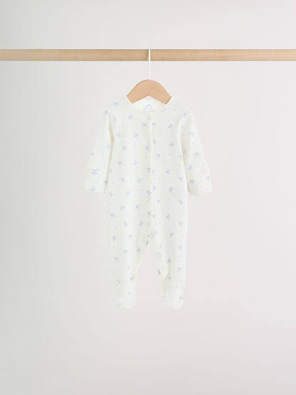 Blue Baby Sleepsuits 3 Pack (0mths-2yrs) image 4