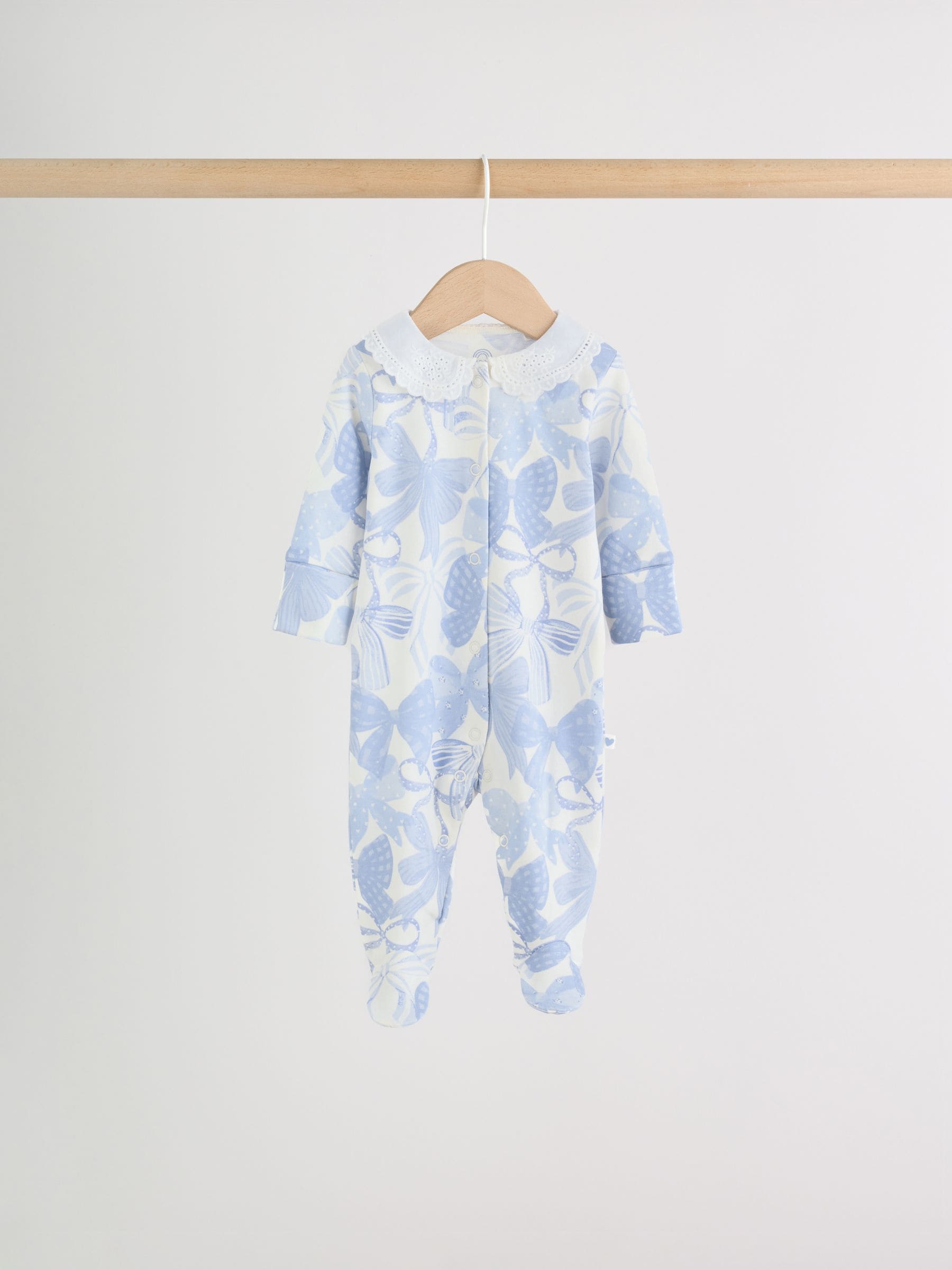 Blue Baby Sleepsuits 3 Pack (0mths-2yrs) image 5
