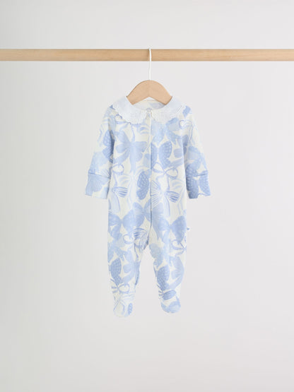 Blue Baby Sleepsuits 3 Pack (0mths-2yrs) image 5