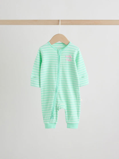 Lilac Purple Milk Club Two Way Zip Baby Sleepsuits 3 Pack (0mths-3yrs) image 7