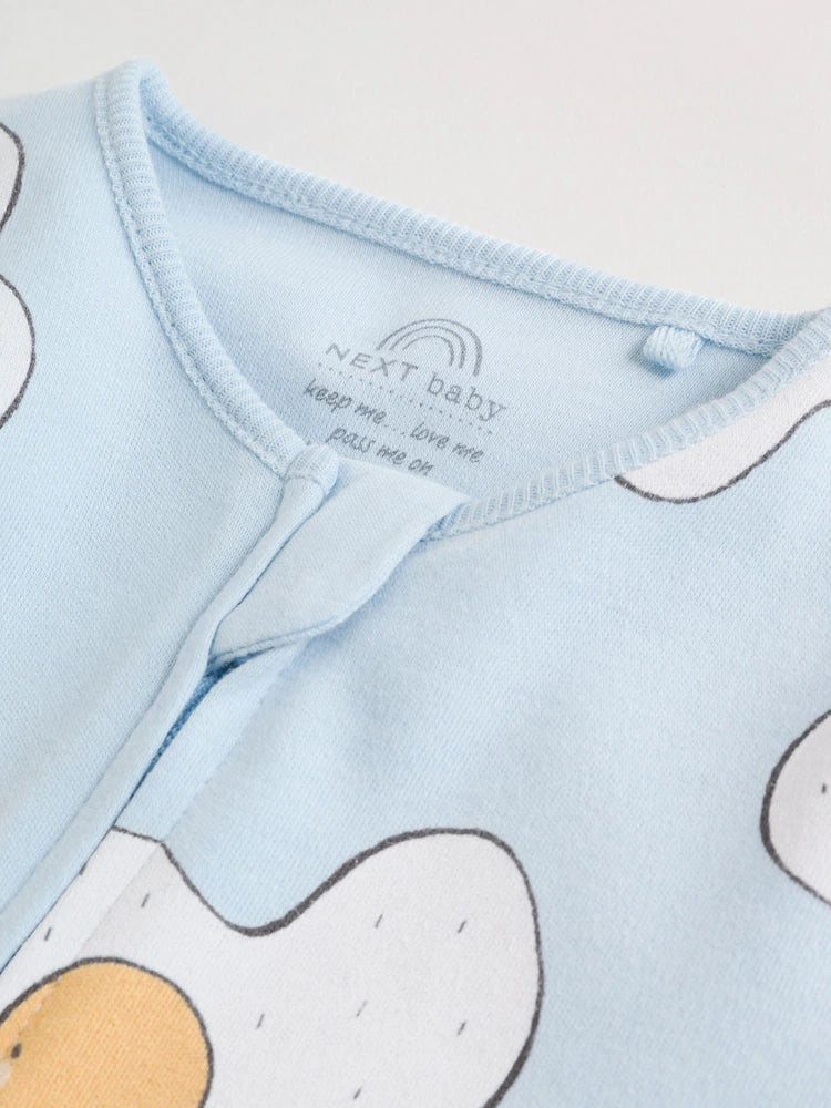 Minerals 4 Pack Two Way Zip Baby Sleepsuits (0mths-2yrs)