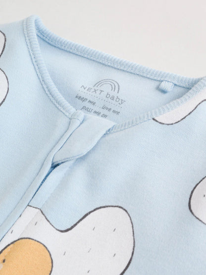 Minerals 4 Pack Two Way Zip Baby Sleepsuits (0mths-2yrs)