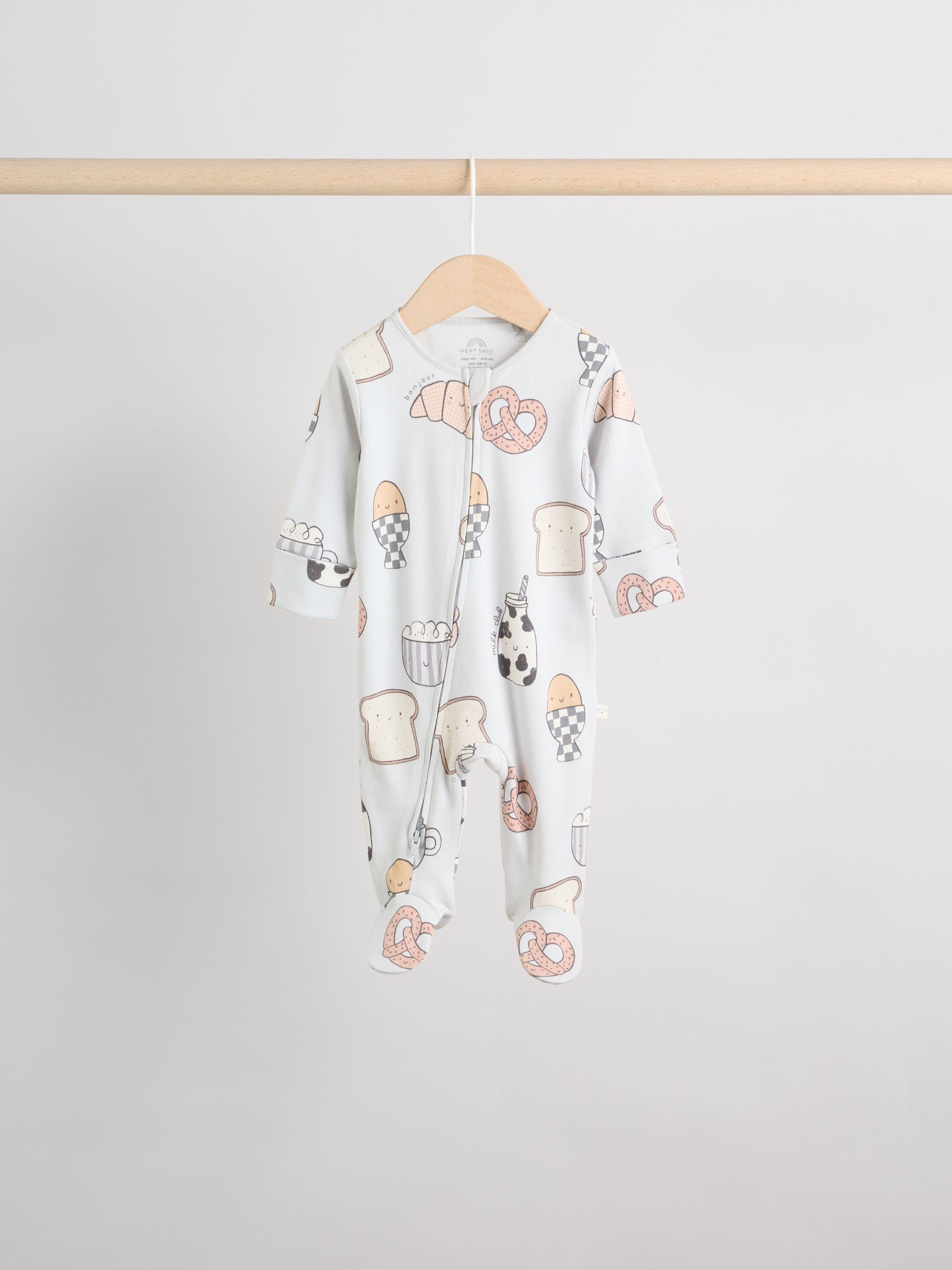 Minerals 4 Pack Two Way Zip Baby Sleepsuits (0mths-2yrs) image 3