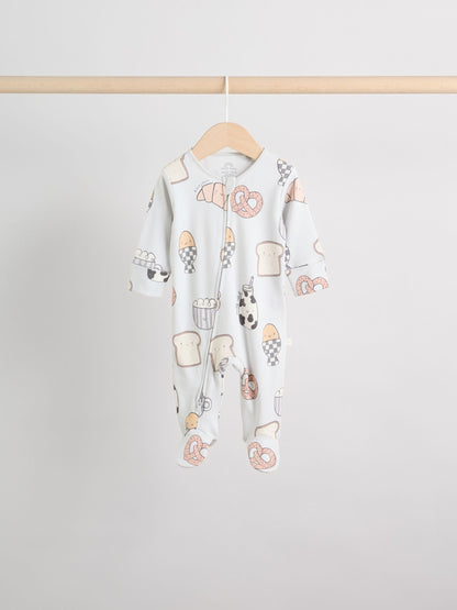 Minerals 4 Pack Two Way Zip Baby Sleepsuits (0mths-2yrs) image 3