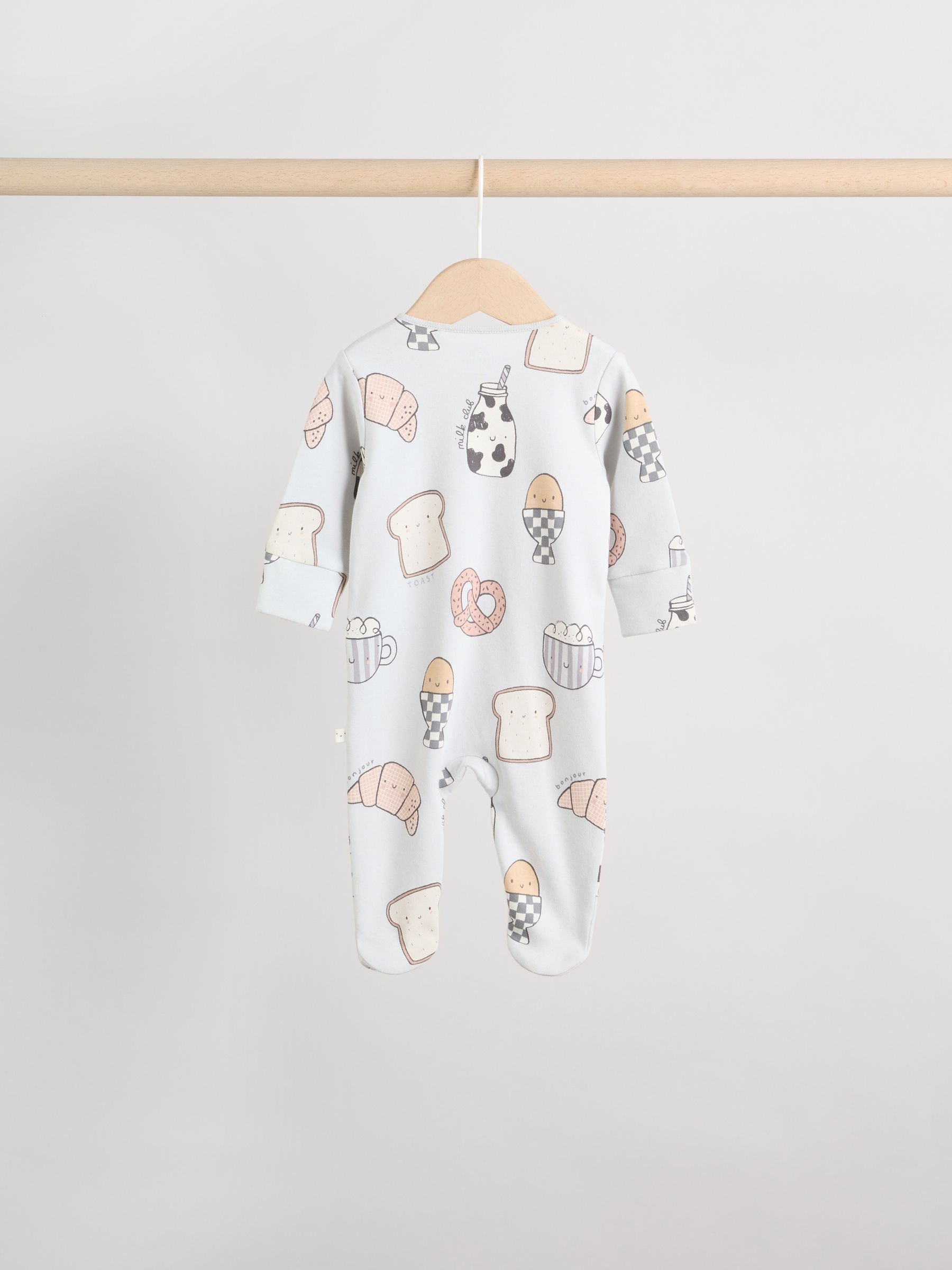 Minerals 4 Pack Two Way Zip Baby Sleepsuits (0mths-2yrs) image 4