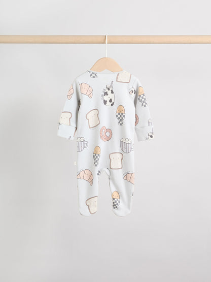Minerals 4 Pack Two Way Zip Baby Sleepsuits (0mths-2yrs) image 4