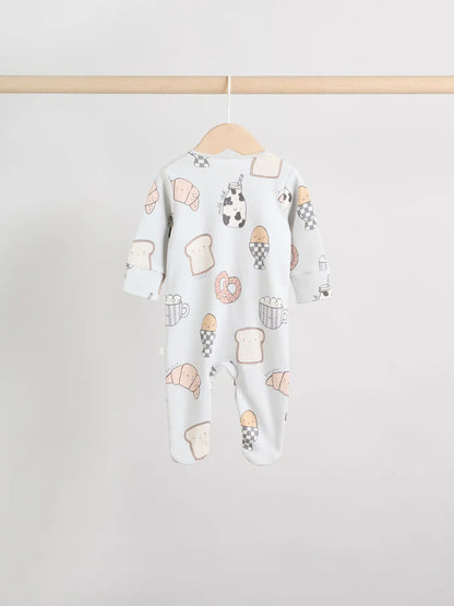 Minerals 4 Pack Two Way Zip Baby Sleepsuits (0mths-2yrs)