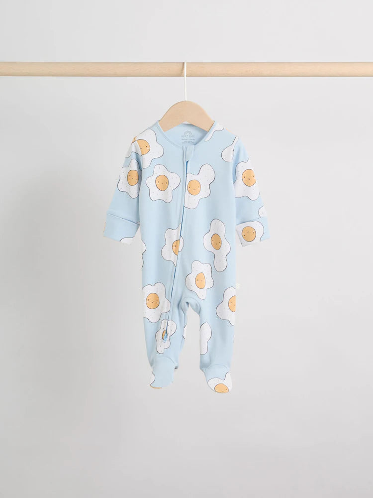Minerals 4 Pack Two Way Zip Baby Sleepsuits (0mths-2yrs)