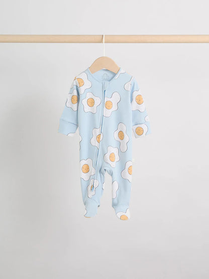 Minerals 4 Pack Two Way Zip Baby Sleepsuits (0mths-2yrs)