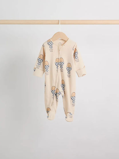 Minerals 4 Pack Two Way Zip Baby Sleepsuits (0mths-2yrs)