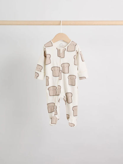 Minerals 4 Pack Two Way Zip Baby Sleepsuits (0mths-2yrs)