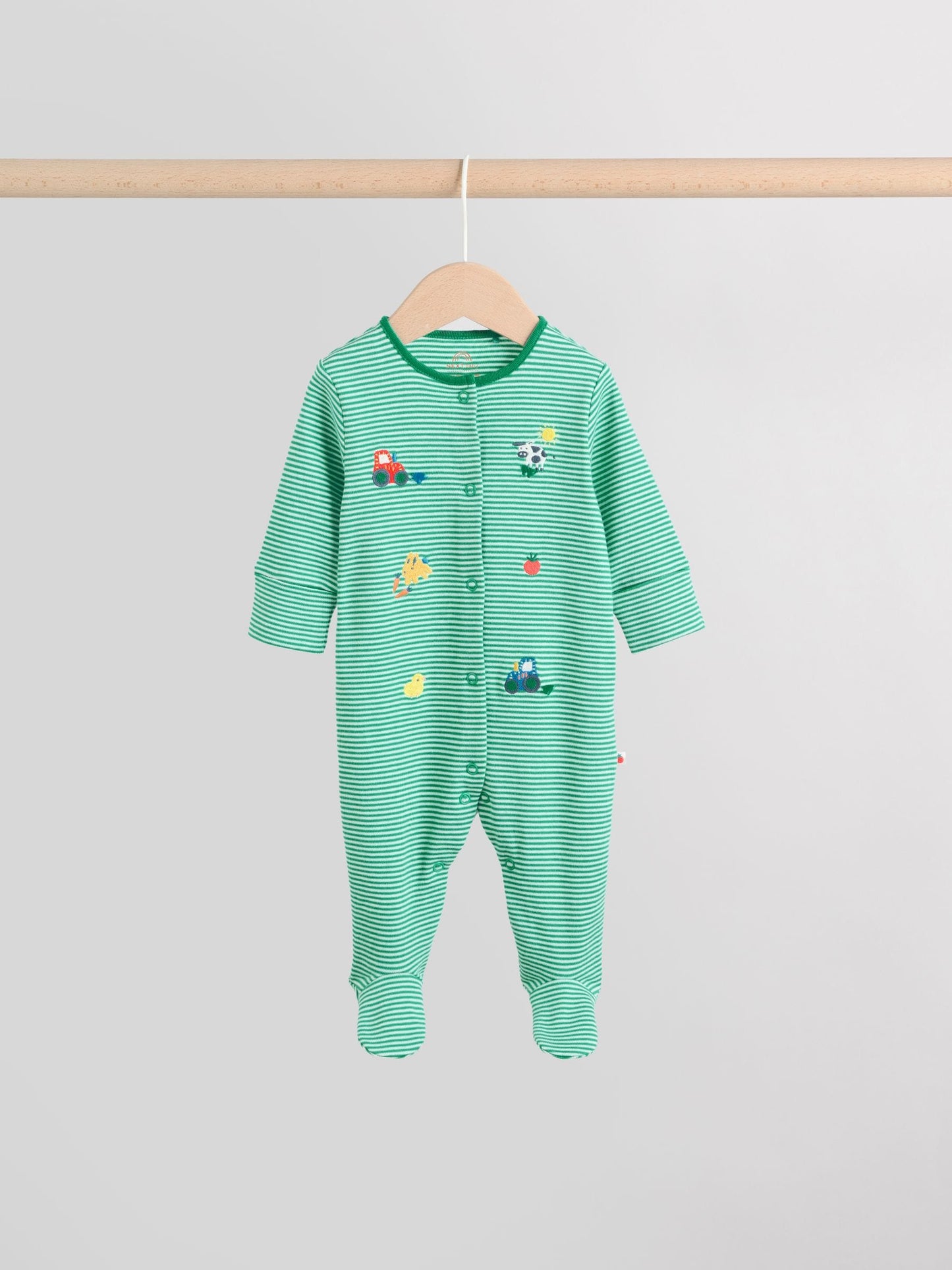 Multi Farm Baby Sleepsuits 3 Pack (0-2yrs) image 5