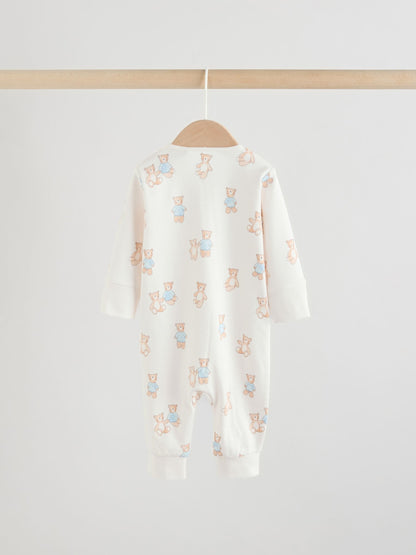 Blue Bear Way Zip Baby Sleepsuits 3 Pack (0mths-3yrs) image 8