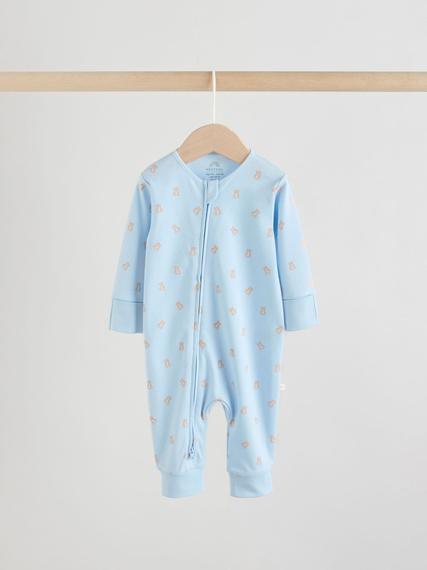Blue Bear Way Zip Baby Sleepsuits 3 Pack (0mths-3yrs) image 6