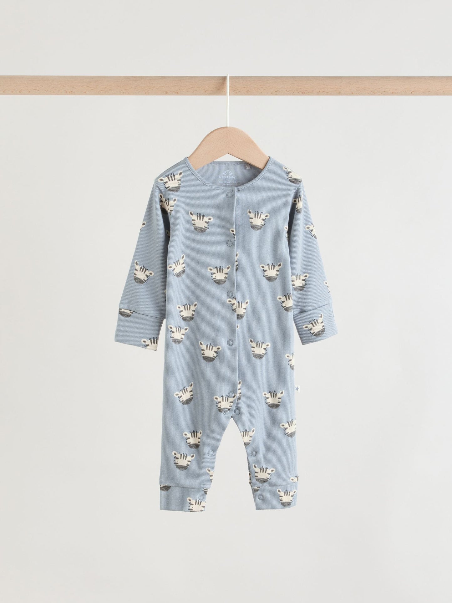Multi Safari Animal Baby Sleepsuits 4 Pack (0mths-3yrs) image 4