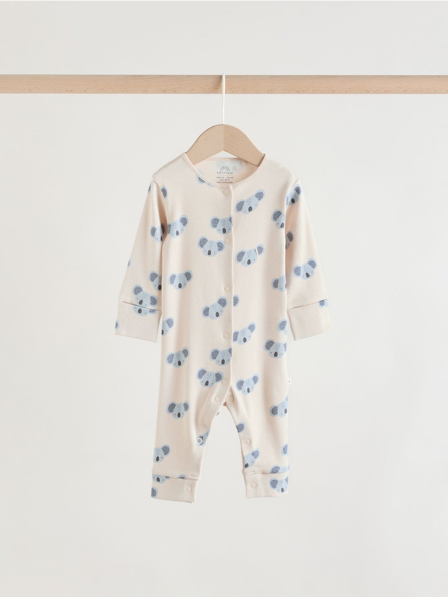 Multi Safari Animal Baby Sleepsuits 4 Pack (0mths-3yrs) image 5