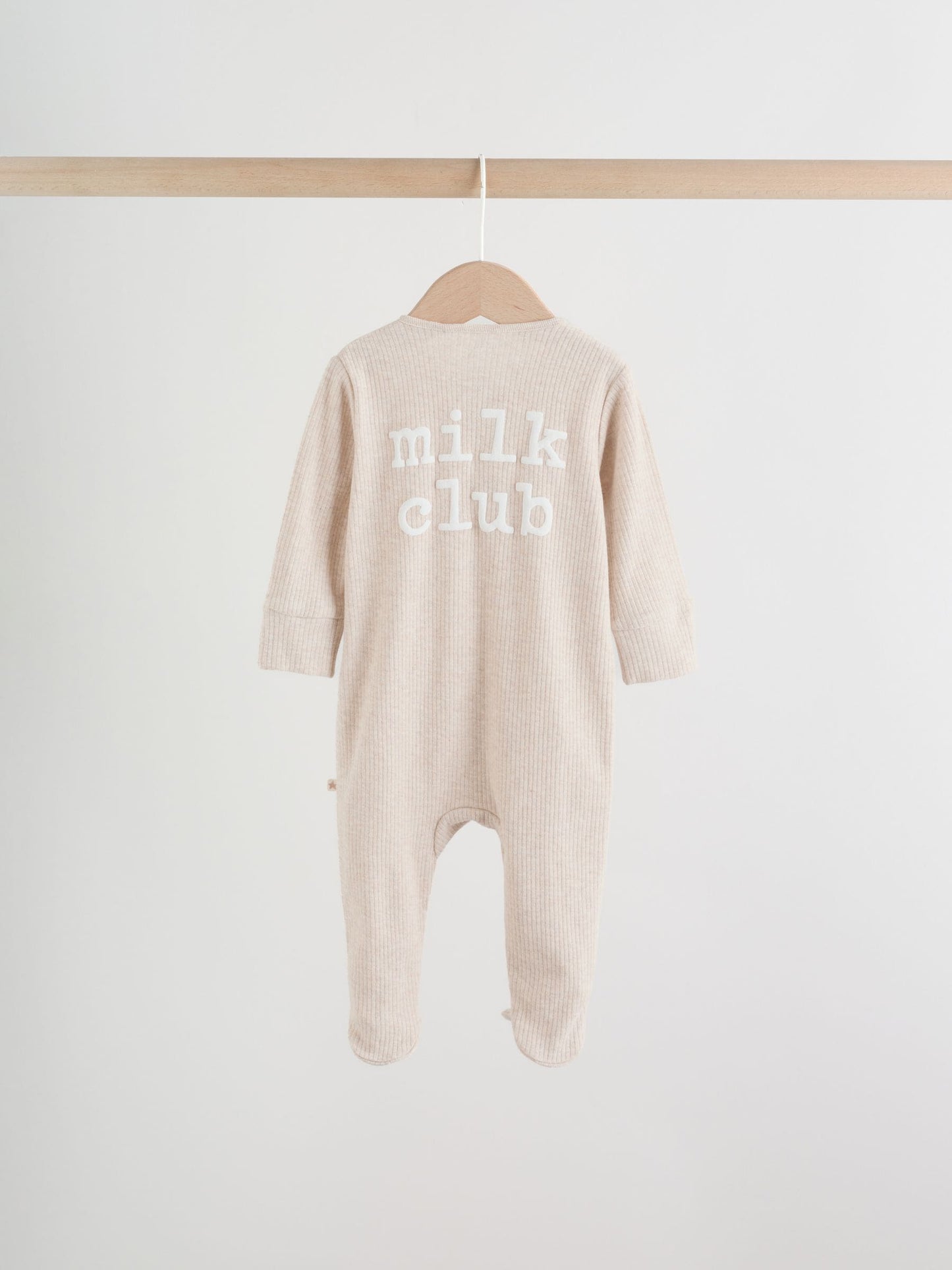 Neutral Milkclub Two Way Zip Baby Sleepsuits 3 Pack (0-2yrs) image 4