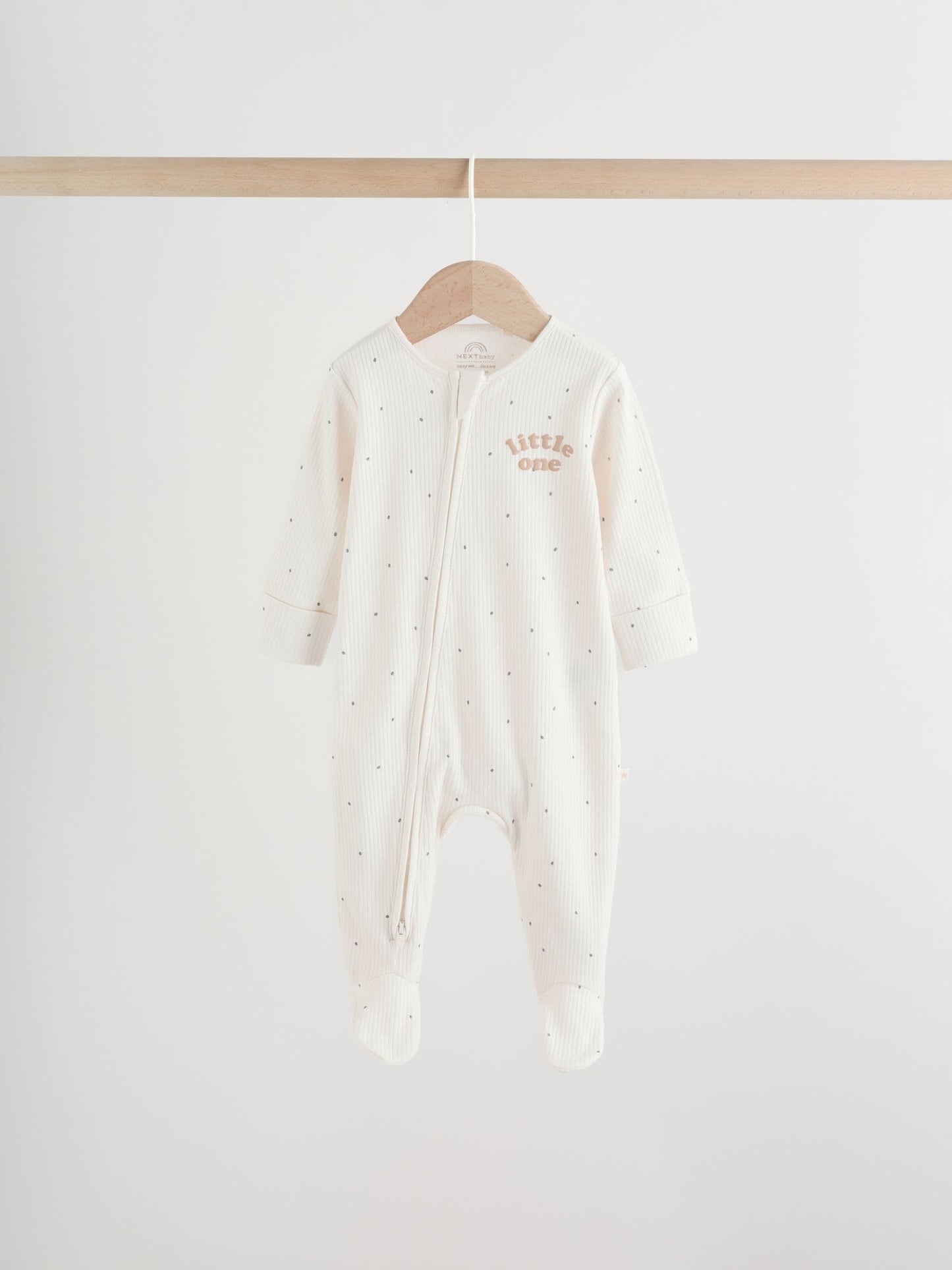 Neutral Milkclub Two Way Zip Baby Sleepsuits 3 Pack (0-2yrs) image 5