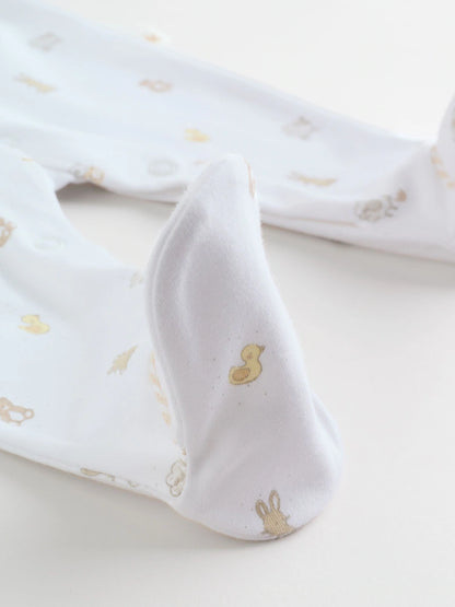 White Collar Baby Sleepsuits 3 Pack (0-2yrs)