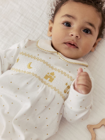 White Collar EID Baby Sleepsuit (0mths-2yrs) image 3