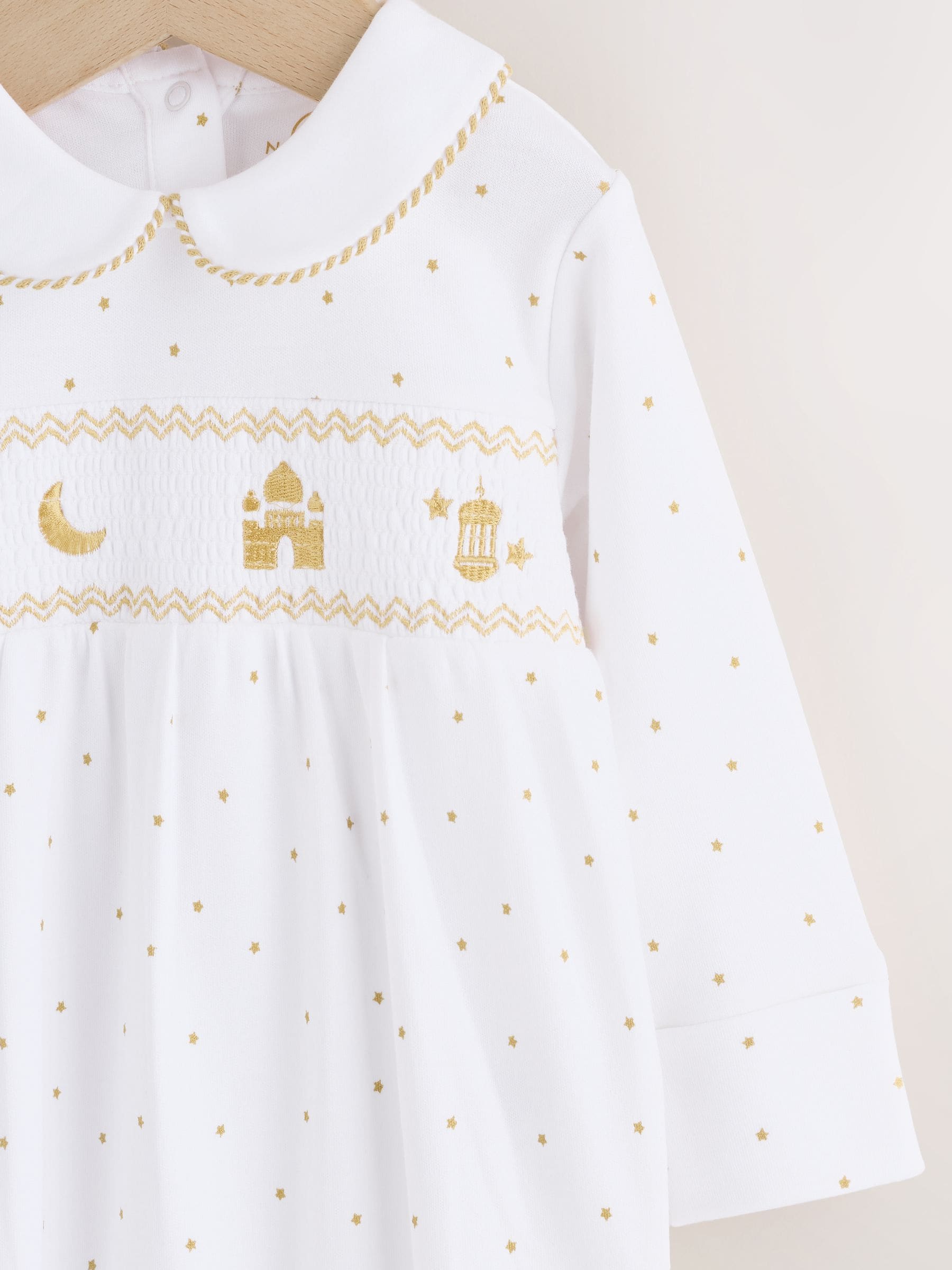 White Collar EID Baby Sleepsuit (0mths-2yrs) image 5