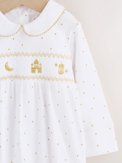 White Collar EID Baby Sleepsuit (0mths-2yrs) image 5