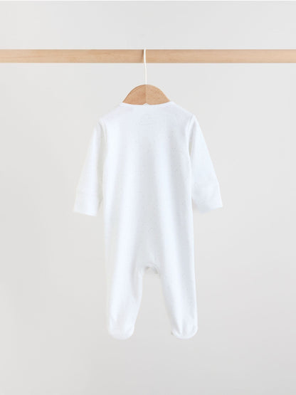 White Safari Baby Sleepsuits 3 Pack (0-2yrs) image 7