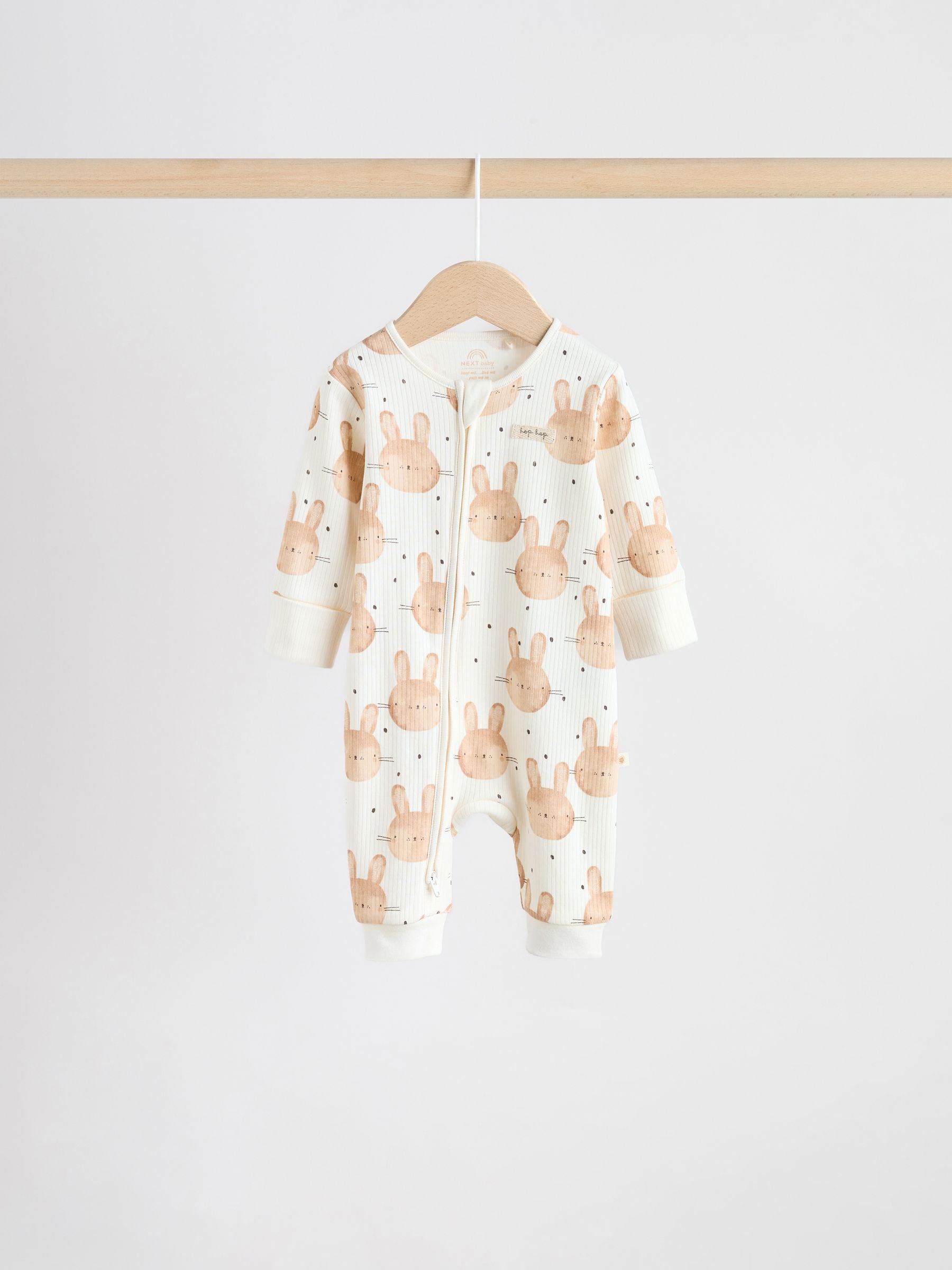 Yellow Spring Character Two Way Zip Baby Sleepsuits 3 Pack (0mths-3yrs) image 4