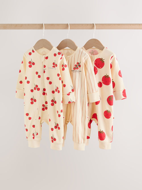Red Tomato Baby Sleepsuits 3 Pack (0mths-3yrs) image 1
