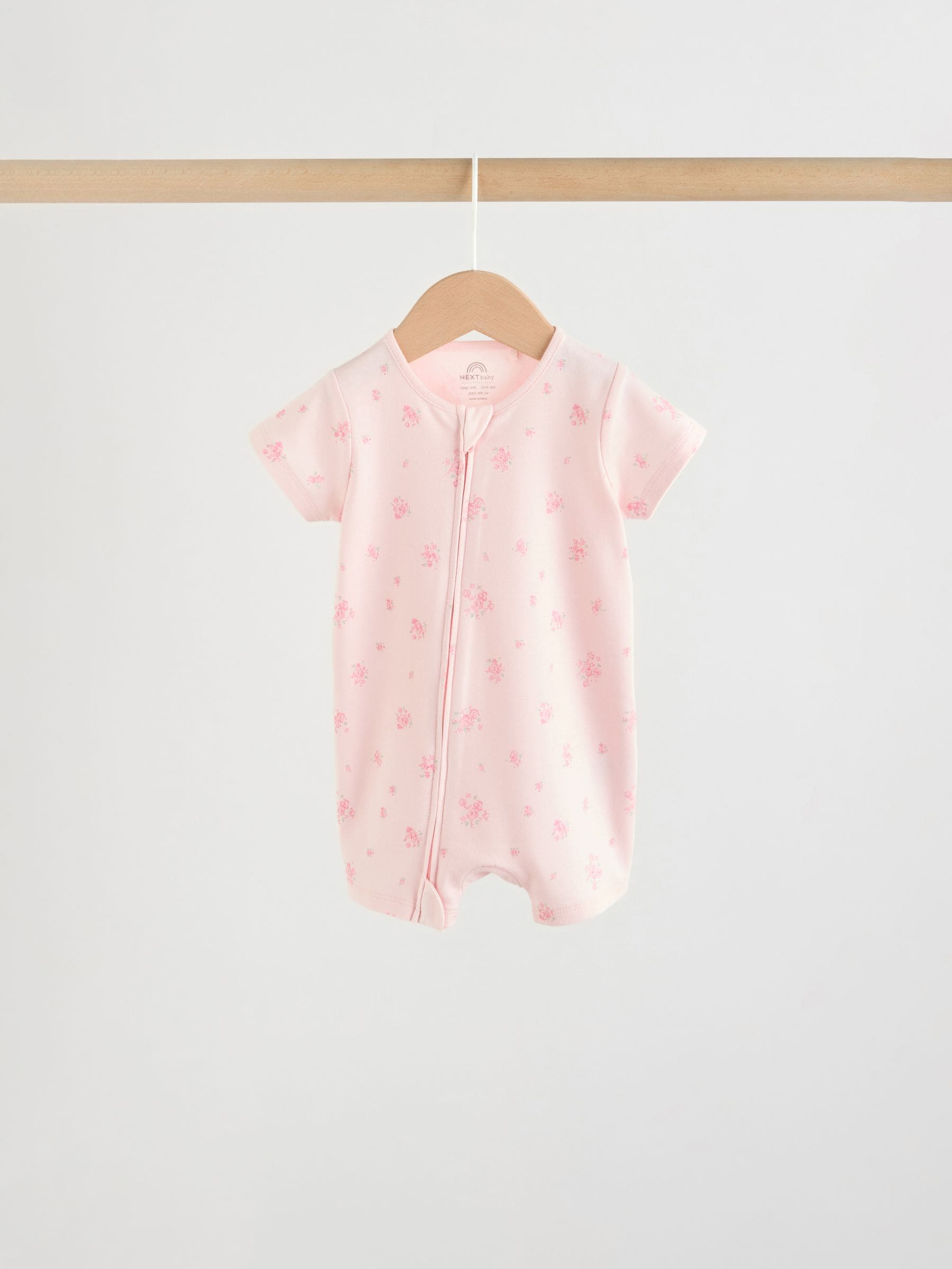 Pink Two Way Zip Baby Rompers 3 Pack (0mths-3yrs) image 5