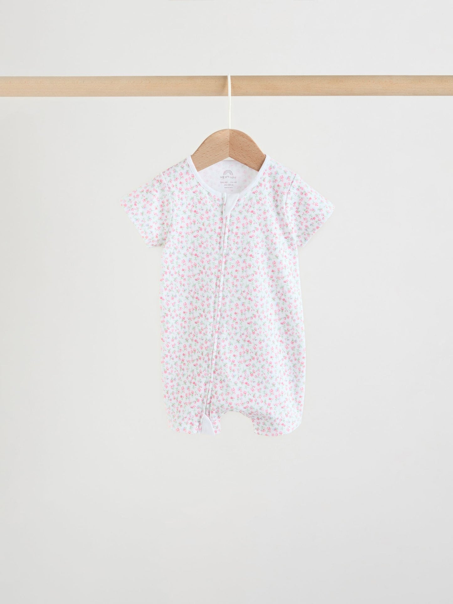 Pink Two Way Zip Baby Rompers 3 Pack (0mths-3yrs) image 6