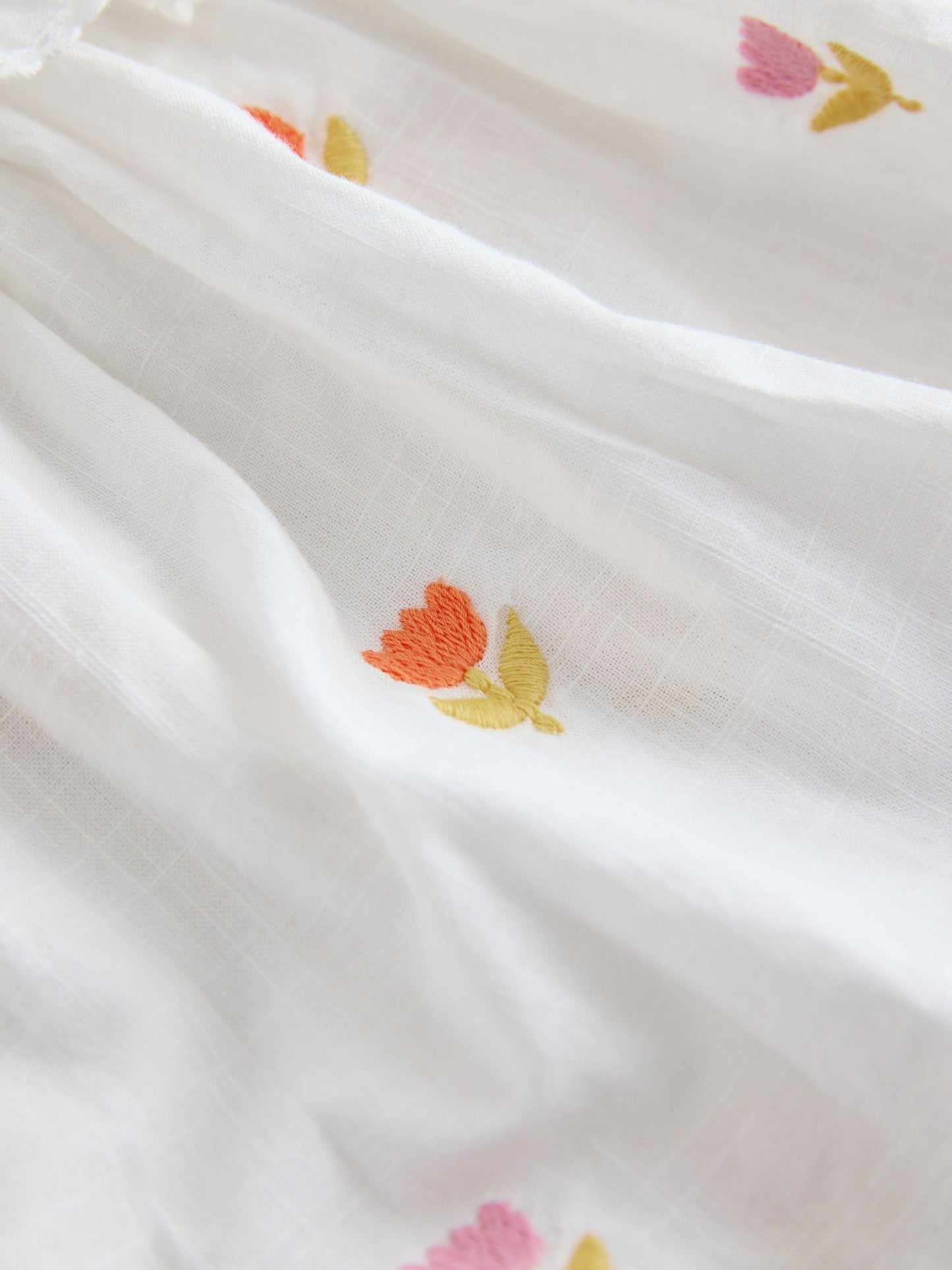 Peach Pink Embroidered Blouse And Trousers Co-ord Set (3mths-8yrs) image 7