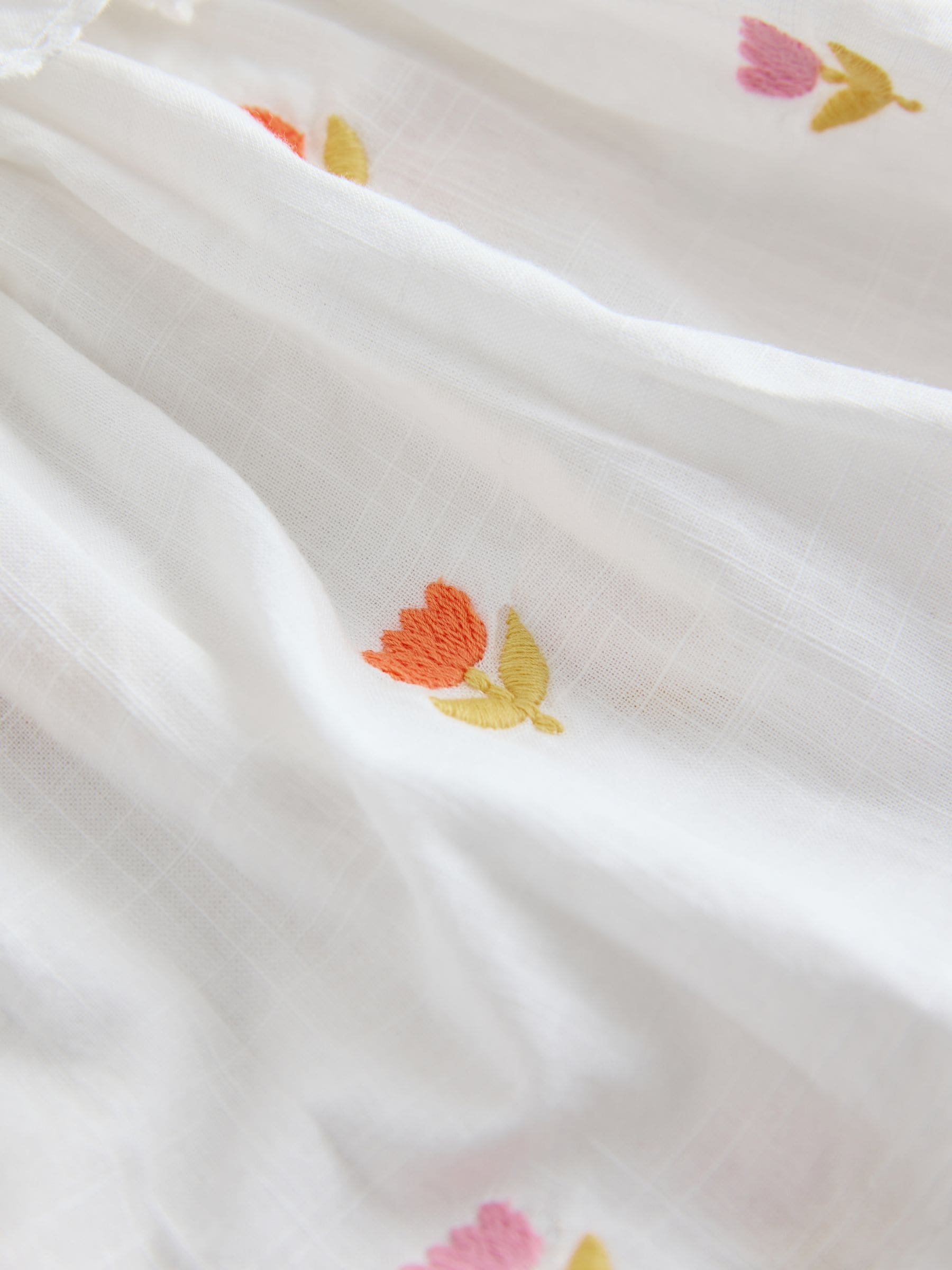 Peach Pink Embroidered Blouse And Trousers Co-ord Set (3mths-8yrs) image 7