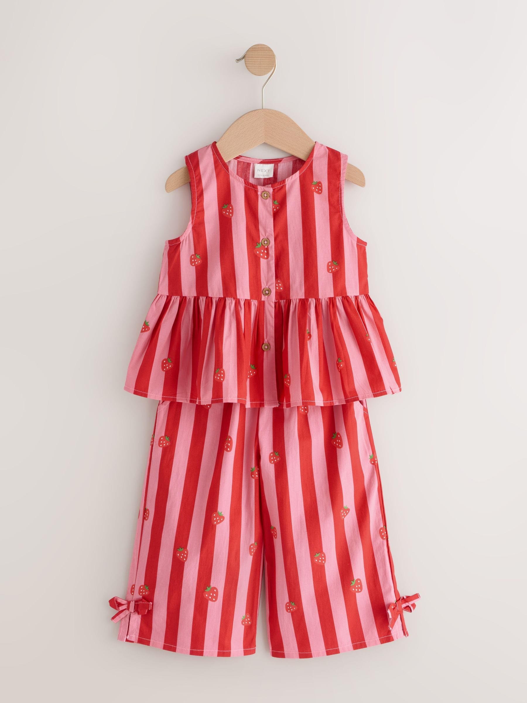 Red/Pink Stripe Blouse And Trousers Co-ord Set (3mths-8yrs) image 6